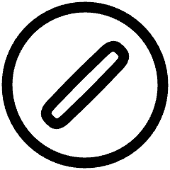 Division Slash Circle Icon from Plump Line Set