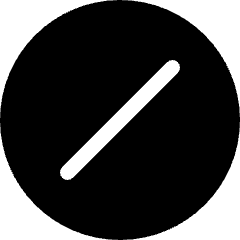 Division Slash Math Symbol Circle Icon from Ultimate Bold Set