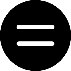 Equal Math Symbol Circle Icon from Ultimate Bold Set