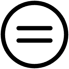 Equal Math Symbol Circle Icon from Ultimate Regular Set