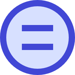 Equal Sign Circle Icon from Sharp Duo Set