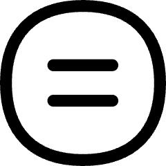 Equal Sign Circle Icon from Flex Line Set