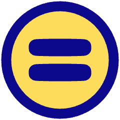 Equal Sign Circle Icon from Plump Pop Set