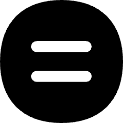 Equal Sign Circle Icon from Flex Solid Set