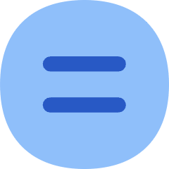 Equal Sign Circle Icon from Flex Flat Set