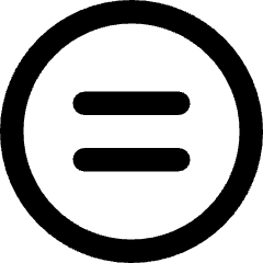 Equal Sign Circle Icon from Core Remix Set