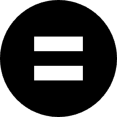 Equal Sign Circle Icon from Sharp Solid Set