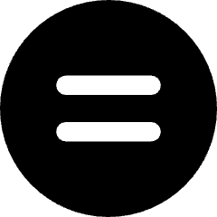 Equal Sign Circle Icon from Core Solid Set