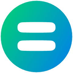 Equal Sign Circle Icon from Plump Gradient Set