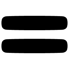 Equal Sign Icon from Plump Solid Set