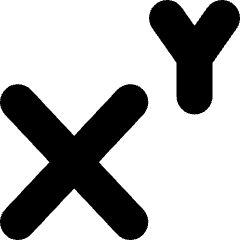 Exponent Base Icon from Micro Solid Set