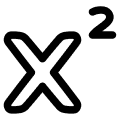 Exponent Base Icon from Plump Line Set