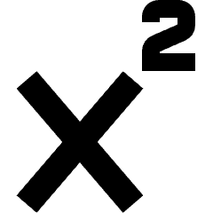 Exponent Base Icon from Sharp Solid Set