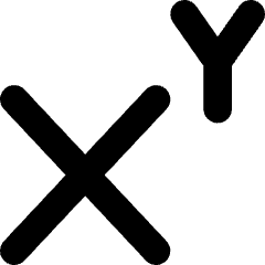 Exponent Base Icon from Core Solid Set