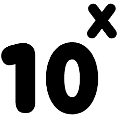 Exponent Number Icon from Plump Solid Set