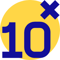 Exponent Number Icon from Sharp Pop Set