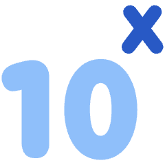 Exponent Number Icon from Plump Flat Set
