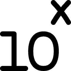 Exponent Number Icon from Flex Line Set