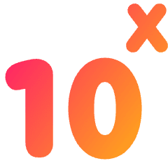 Exponent Number Icon from Plump Gradient Set