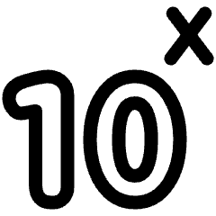 Exponent Number Icon from Plump Line Set