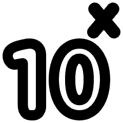 Exponent Number Icon from Plump Remix Set