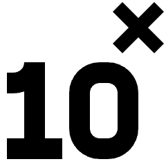 Exponent Number Icon from Sharp Solid Set