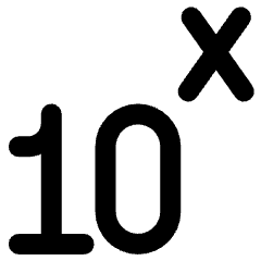 Exponential 1 Icon from Ultimate Bold Set