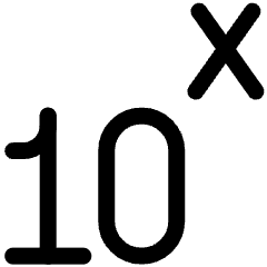 Exponential 1 Icon from Ultimate Regular Set