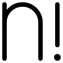 Factorial Icon from Core Line Set