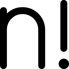 Factorial Icon from Micro Line Set