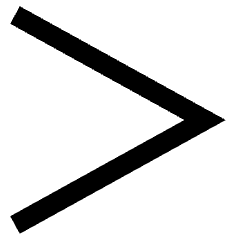 Greater Than Sign Icon from Sharp Line Set
