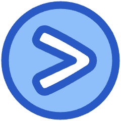 Greater Than Sign Circle Icon from Plump Duo Set