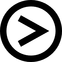 Greater Than Sign Circle Icon from Sharp Remix Set