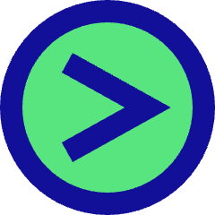 Greater Than Sign Circle Icon from Sharp Pop Set