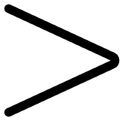 Greater Than Sign Icon from Core Line Set