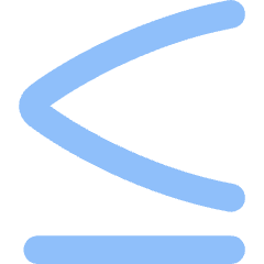Less Than Equal Symbol Icon from Flex Flat Set