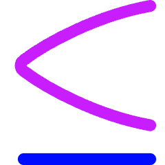 Less Than Equal Symbol Icon from Flex Neon Set