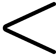 Less Than Sign Icon from Core Line Set