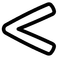 Less Than Sign Icon from Plump Line Set