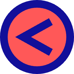 Less Than Sign Circle Icon from Sharp Pop Set
