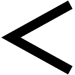 Less Than Sign Icon from Sharp Solid Set