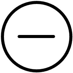 Minus Math Symbol Circle Icon from Ultimate Light Set