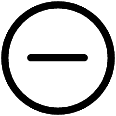 Minus Math Symbol Circle Icon from Ultimate Regular Set