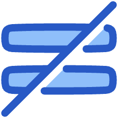 Not Equal Sign Icon from Plump Duo Set