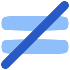 Not Equal Sign Icon from Plump Flat Set