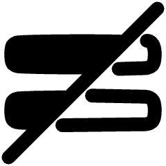 Not Equal Sign Icon from Plump Remix Set