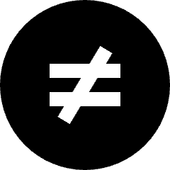 Not Equal Sign Circle Icon from Sharp Solid Set