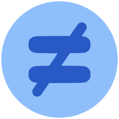 Not Equal Sign Circle Icon from Plump Flat Set
