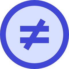 Not Equal Sign Circle Icon from Sharp Duo Set