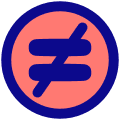 Not Equal Sign Circle Icon from Plump Pop Set